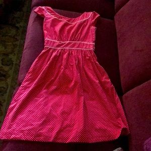 Emily and Fin red polka dot dress